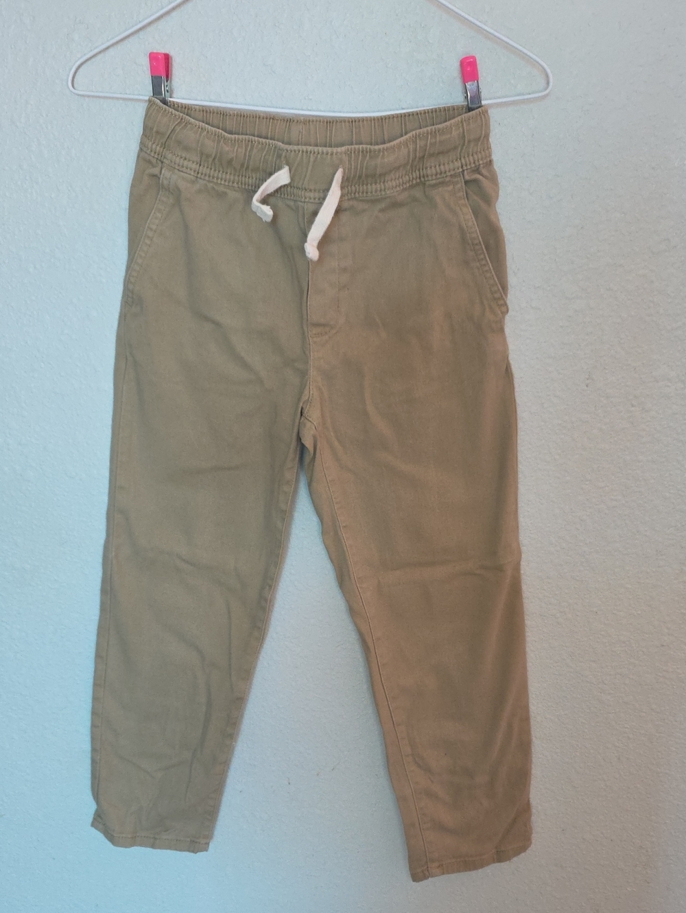 wonder nation Khaki Elastic-Waist Drawstring Pants